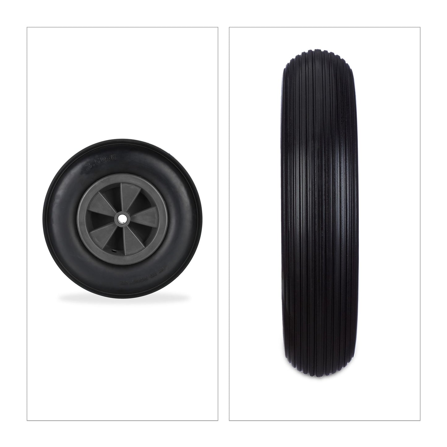 Wheel for wheelbarrow 3.50-6 in black