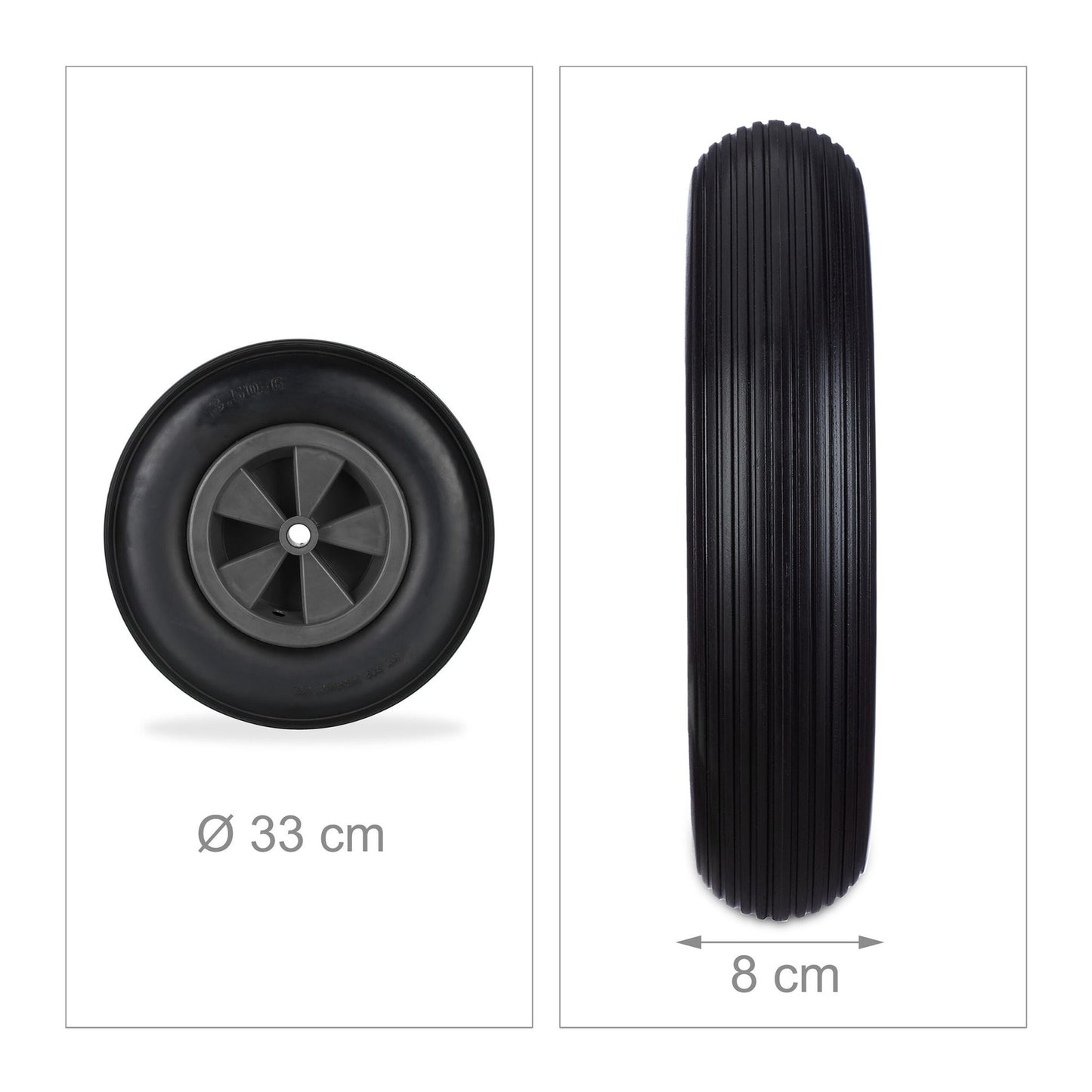 Wheel for wheelbarrow 3.50-6 in black