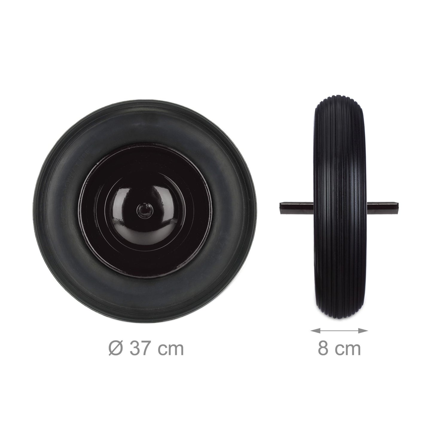 Wheel for wheelbarrow 3.50-8 with fixed axle