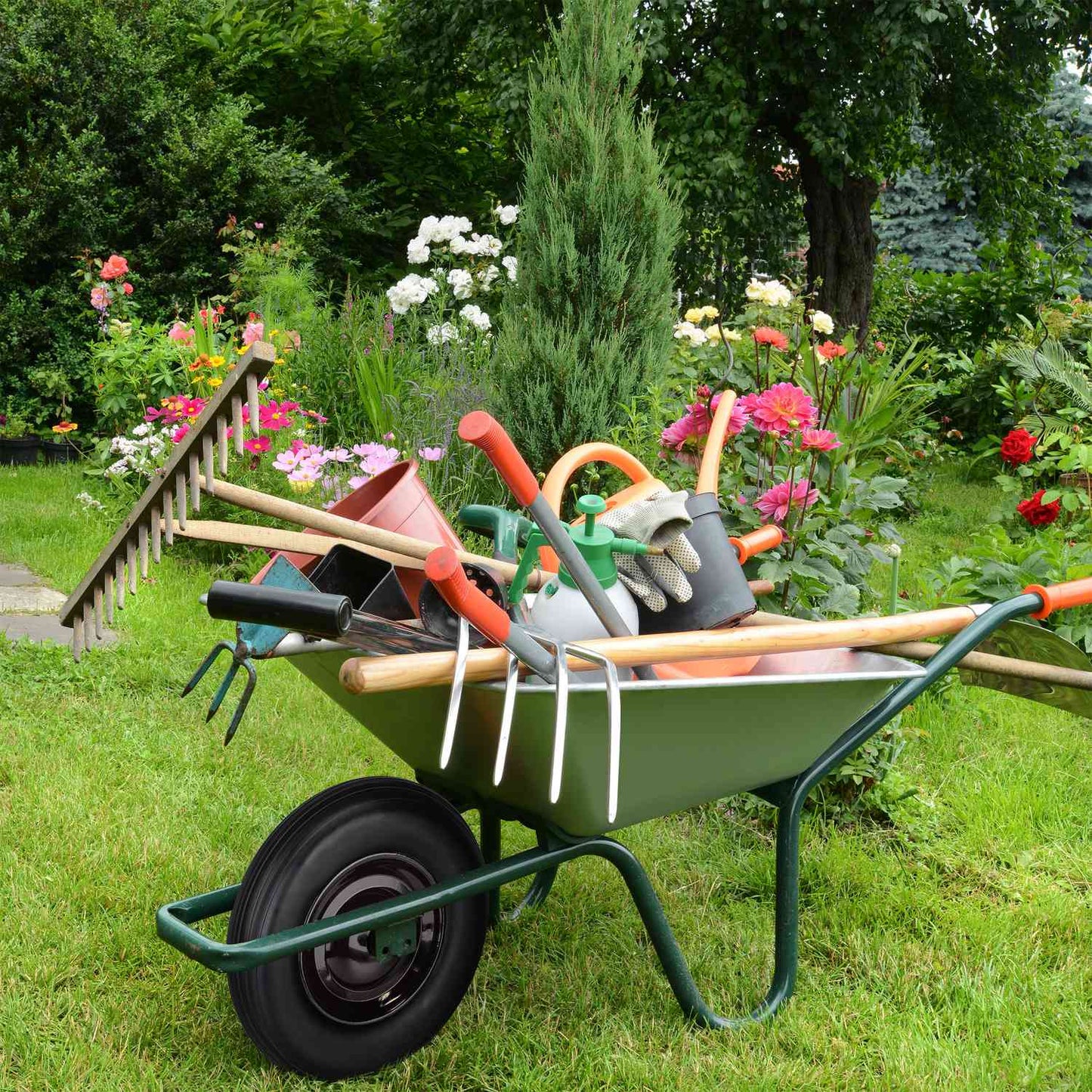 Wheel for wheelbarrow 3.50-8 with fixed axle