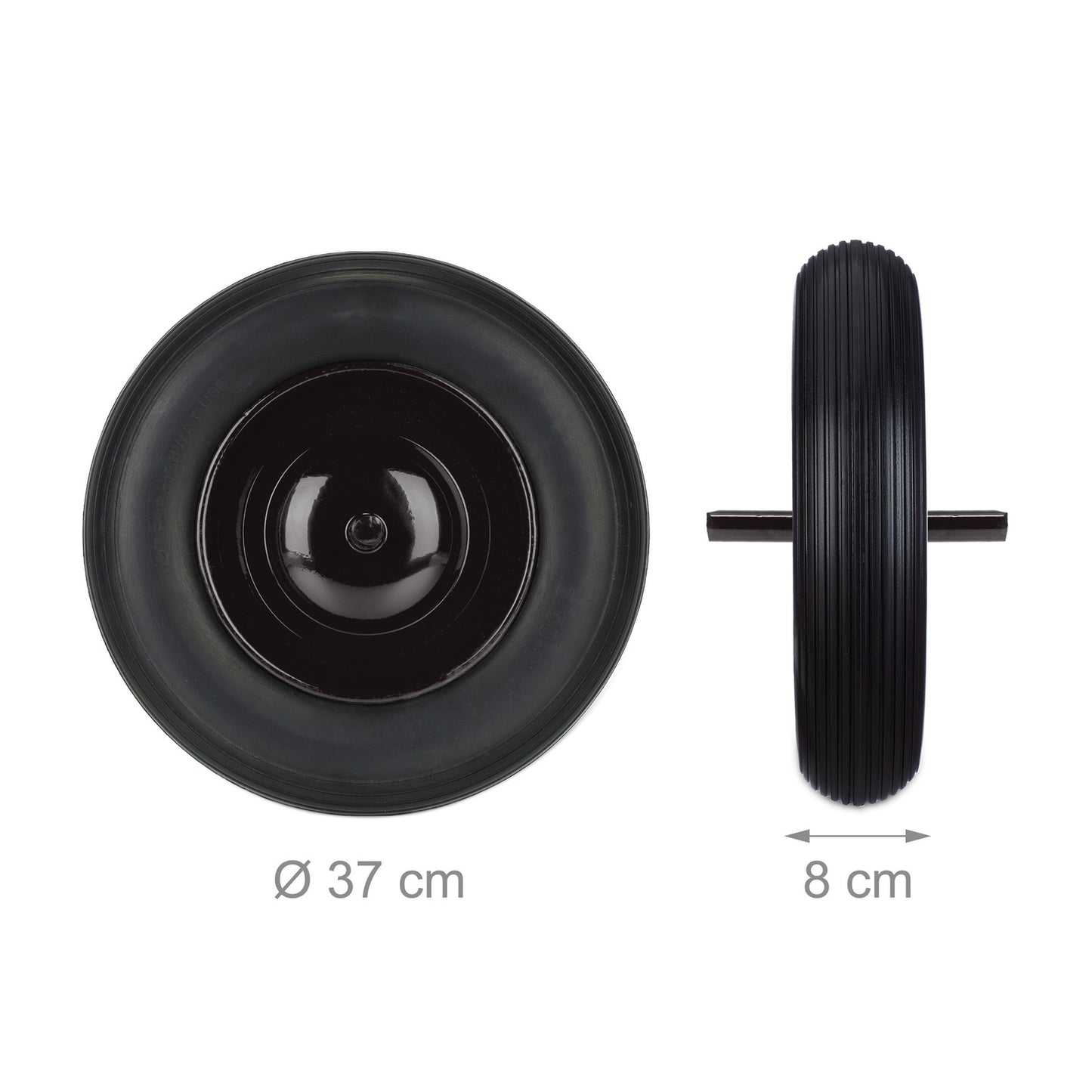 Wheel for wheelbarrow 3.50-8 with fixed axle