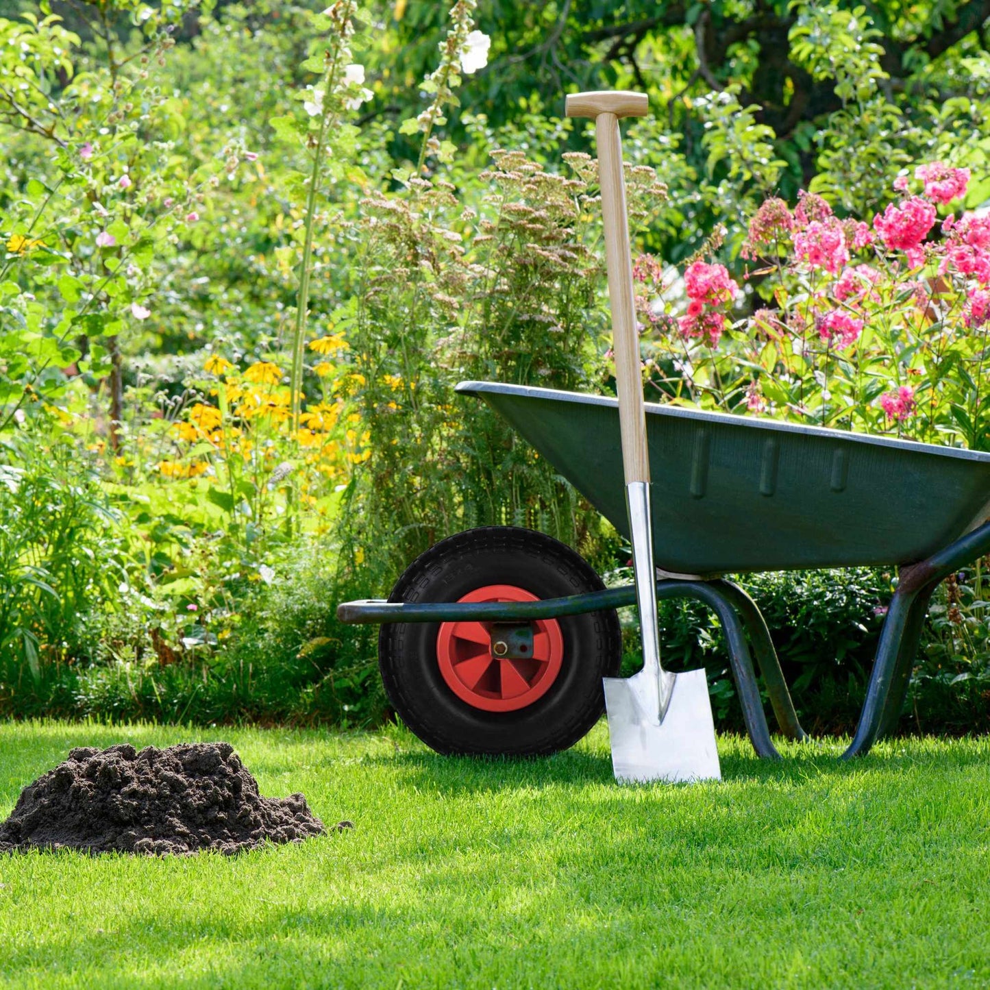 Wheel for wheelbarrow 4.00-6 in black/red