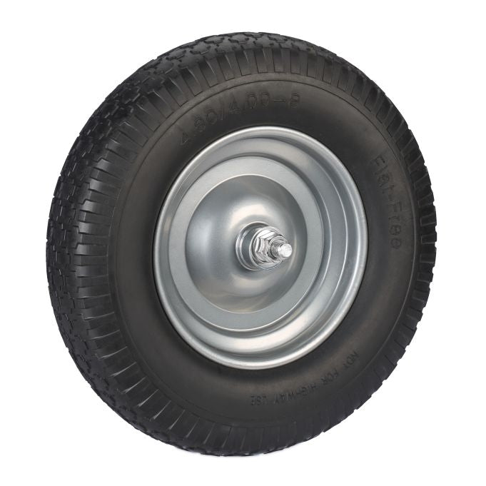 Wheel for wheelbarrow 4.00-8 with axle