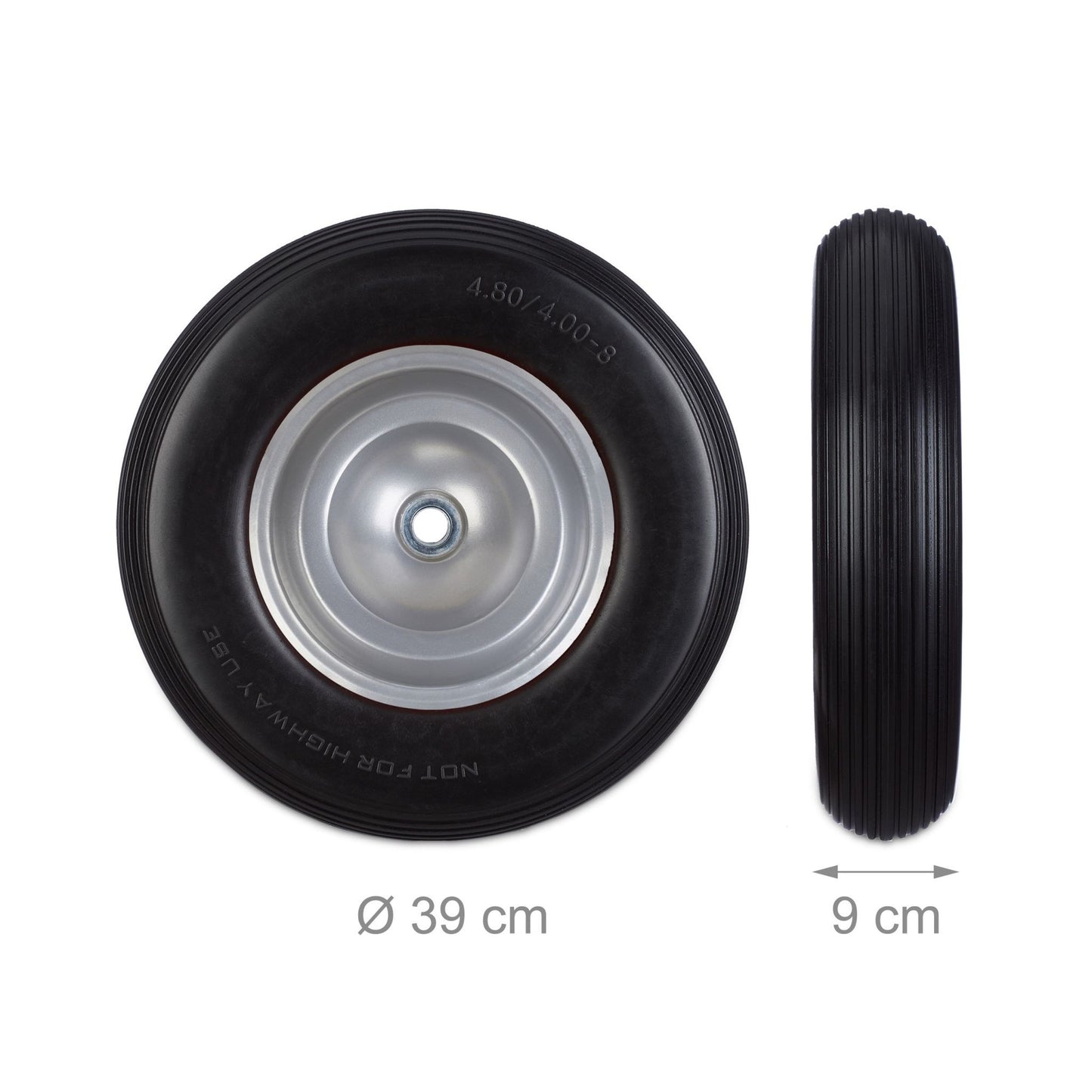 Wheel for wheelbarrow 4.80 4.00-8 solid rubber