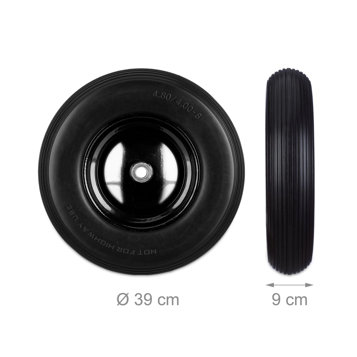Wheel for wheelbarrow 4.80 4.00-8 solid rubber