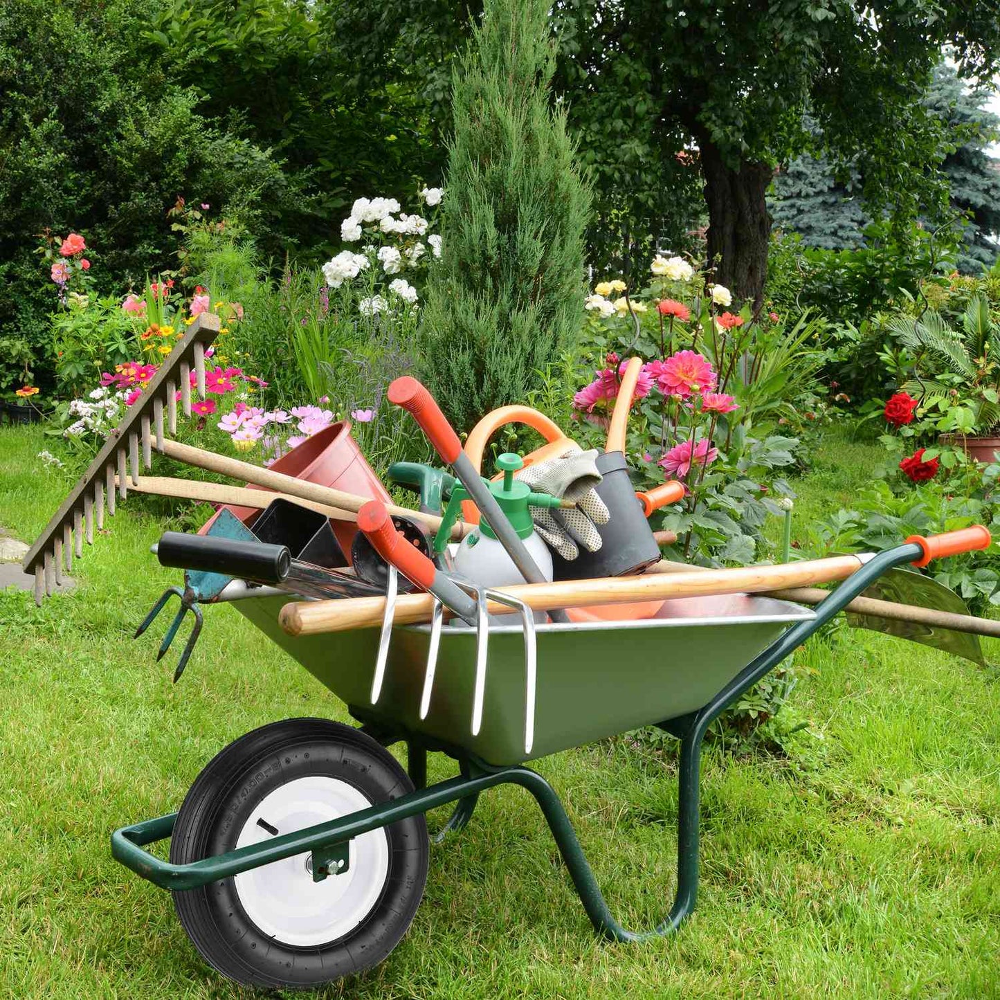 Wheel for wheelbarrow 4.80 4.00-8 with axle