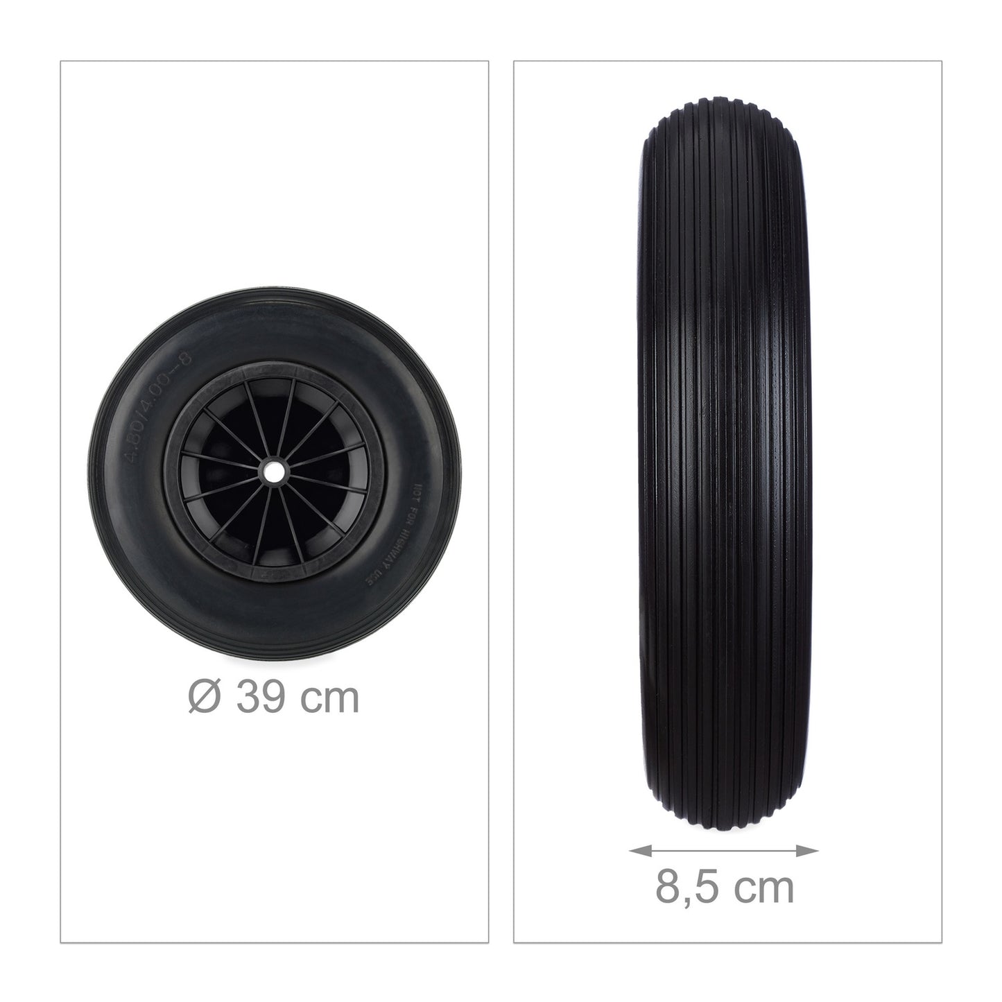 Wheel for wheelbarrow PU 4.80/4.00-8