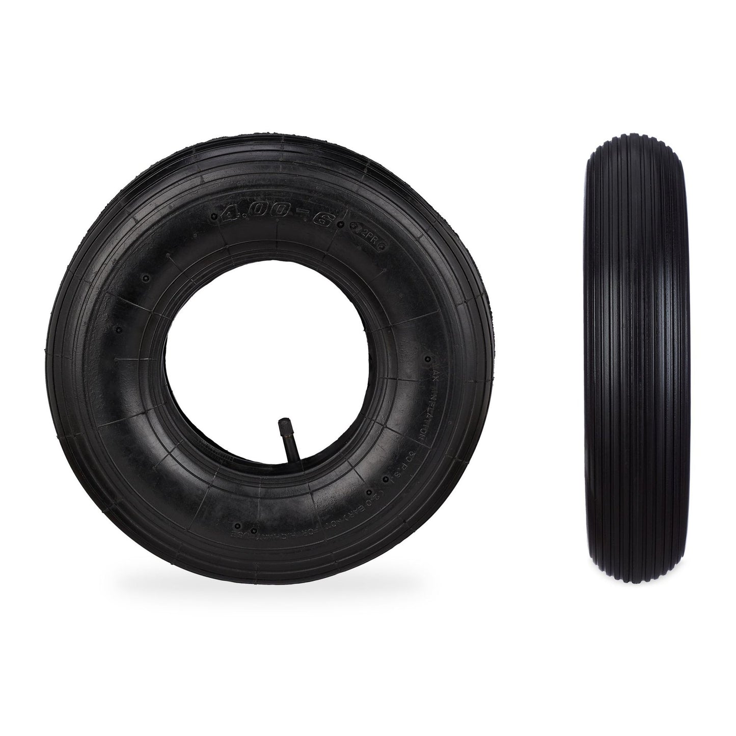 Wheel set for wheelbarrow with tube 4.00-6"
