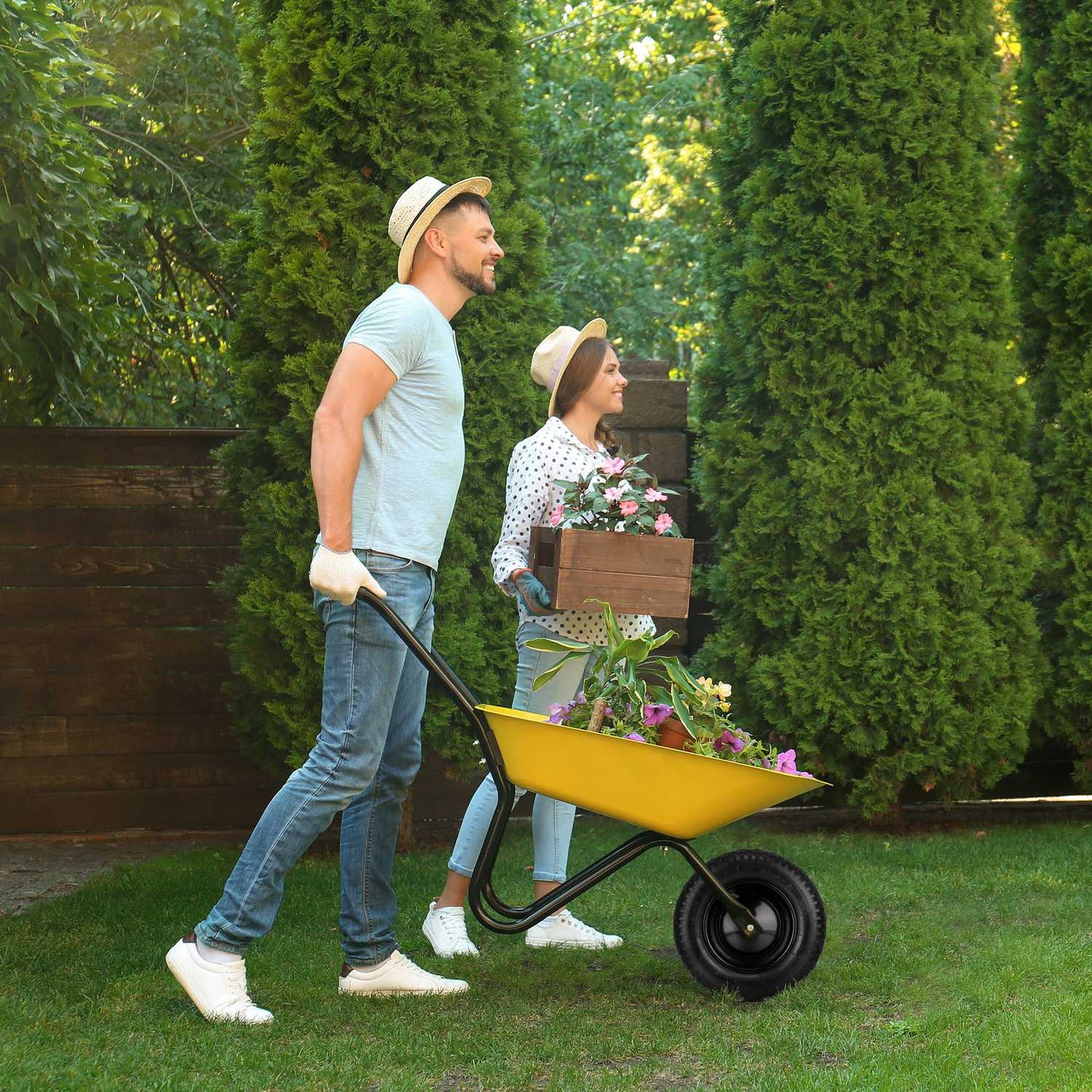 Wheels for wheelbarrow 3.50-8 pneumatic tires