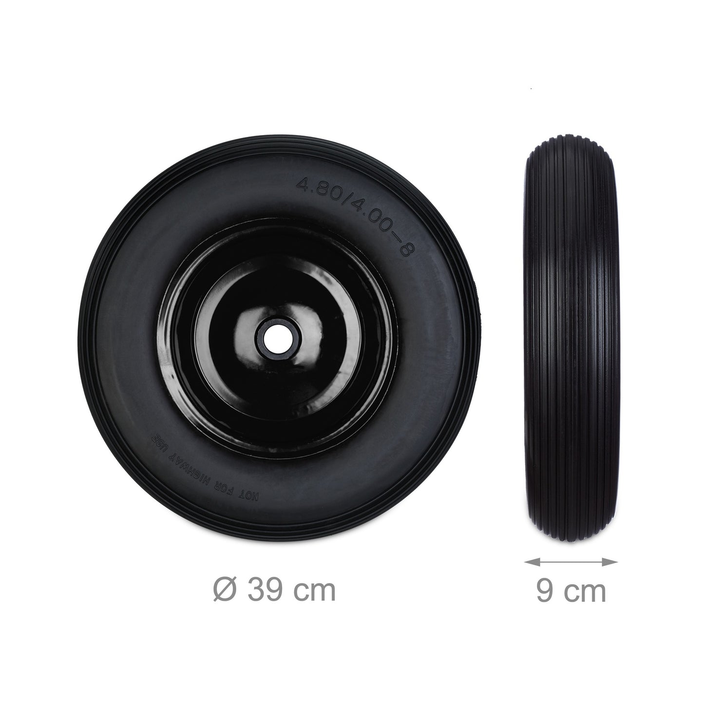 Wheels for wheelbarrow 4.80 4.00-8 with adapters