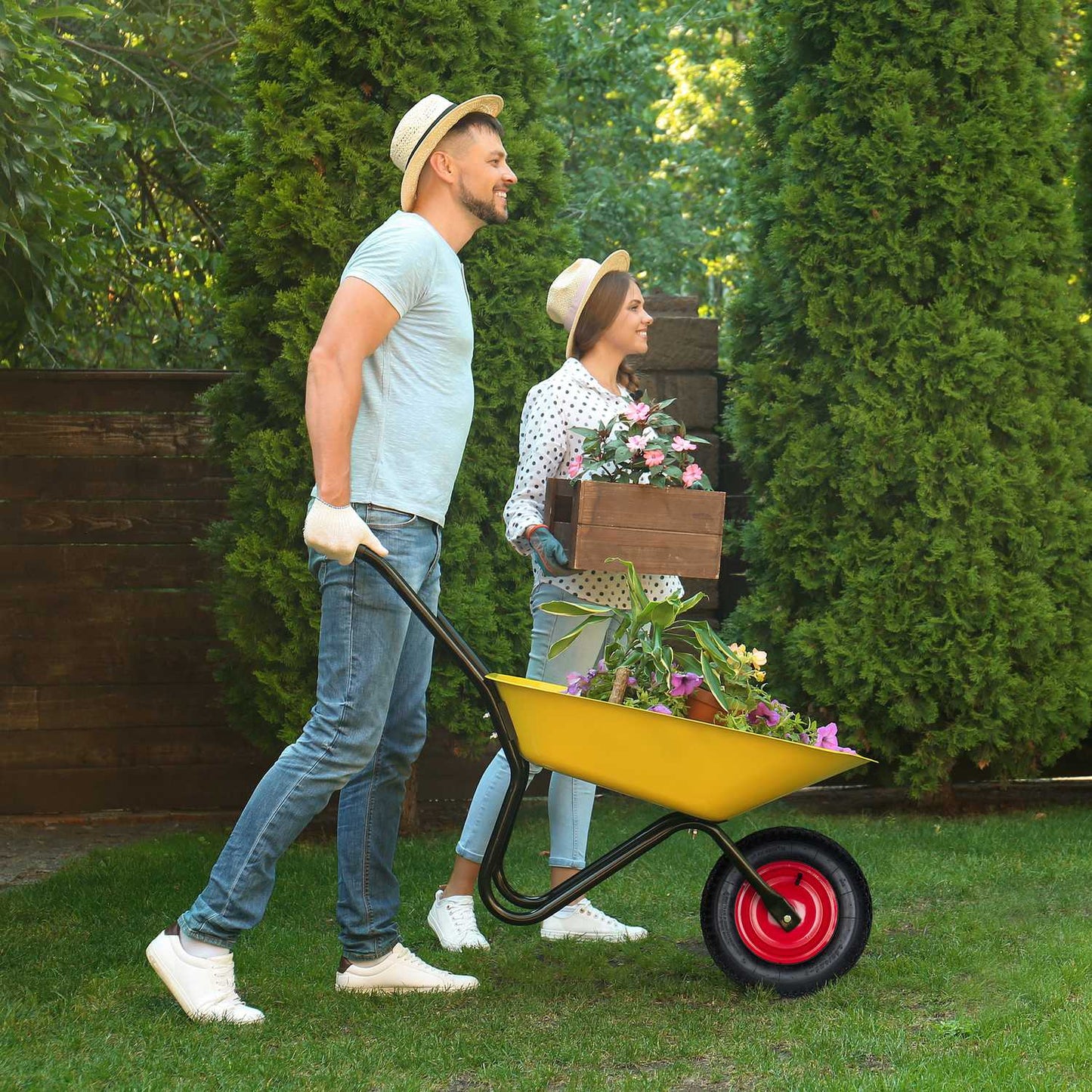 Wheels for wheelbarrow 4.80 4.00-8 with adapters