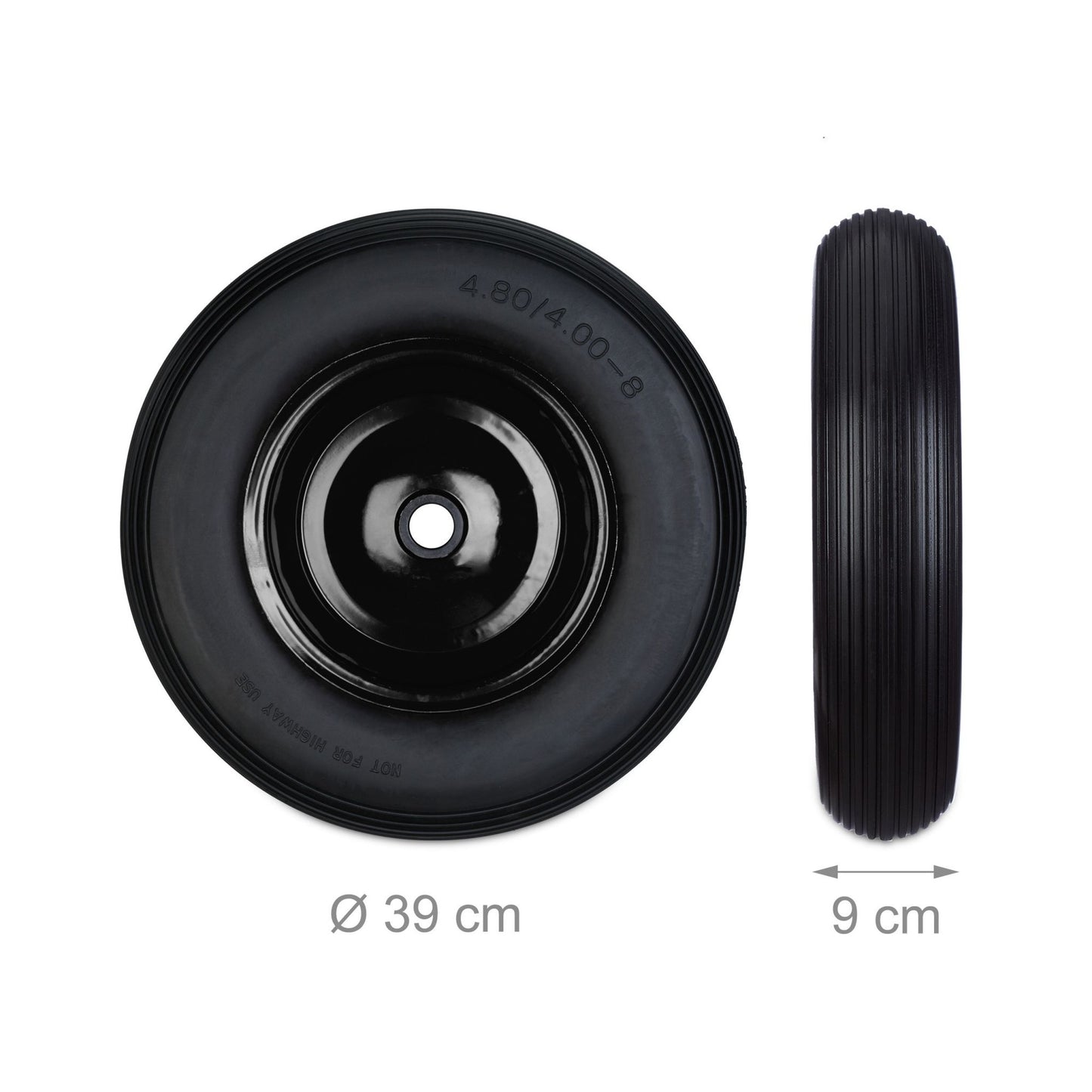 Wheels for wheelbarrow 4.80 4.00-8 with adapters