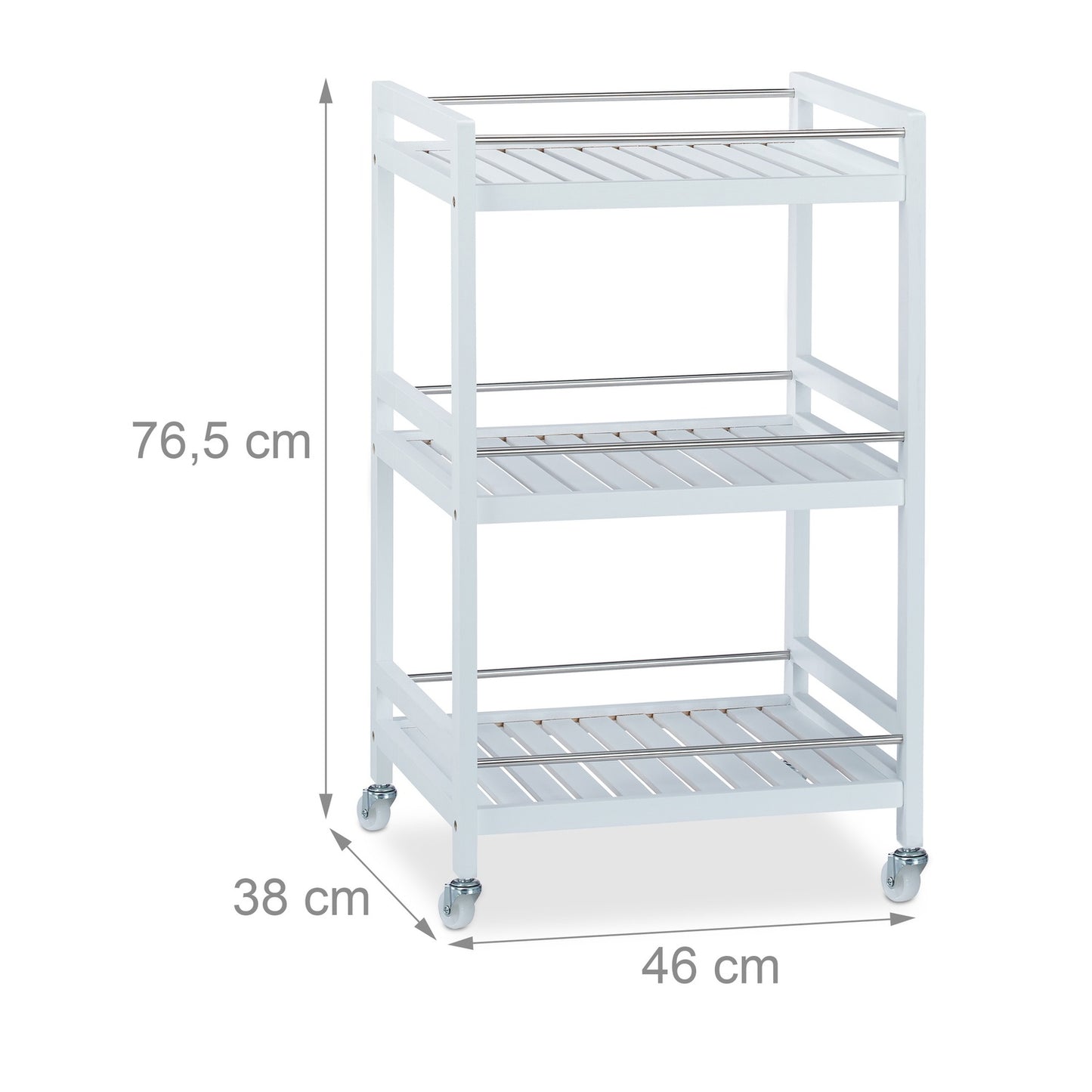 White Bamboo Serving Trolley