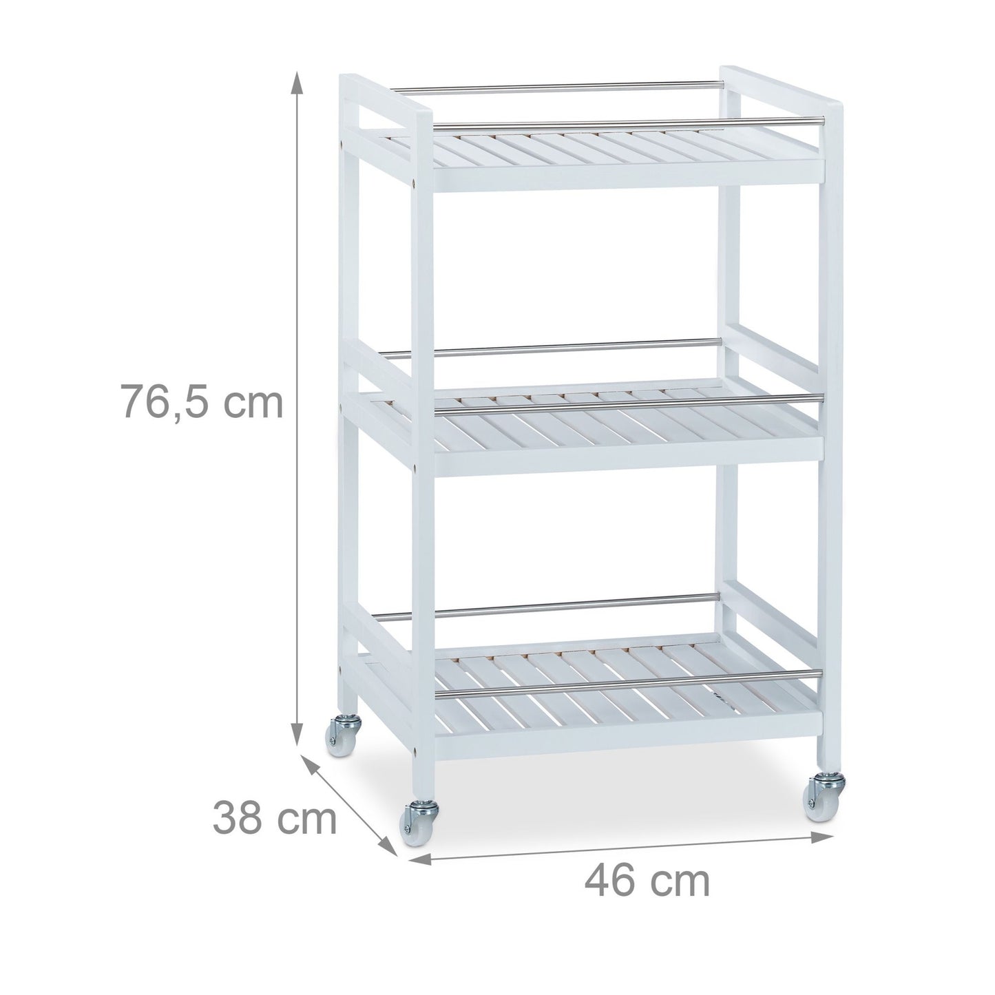 White Bamboo Serving Trolley