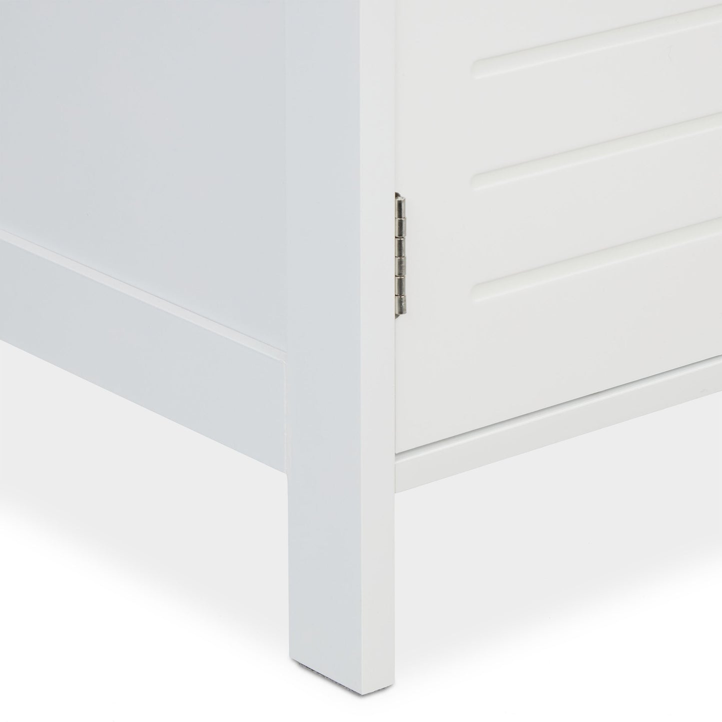 White Bathroom Vanity Unit with Storage Shelves