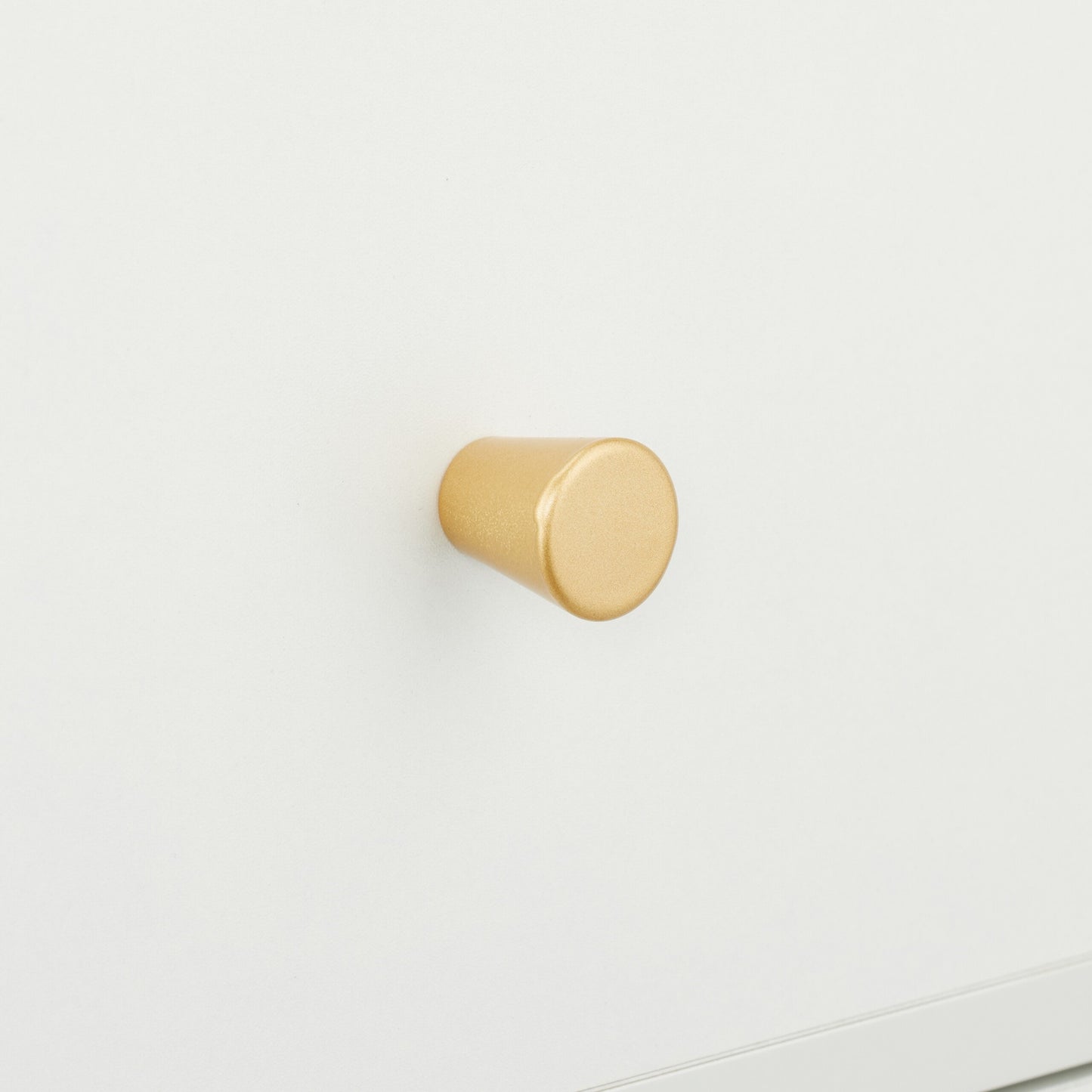 White Bedside Table with Gold Legs and 2 Drawers