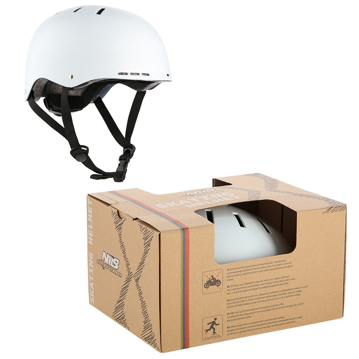 White Bike Helmet, Size M (52-59 cm)