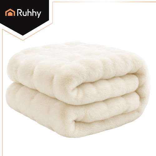 White Blanket 160x100 cm – Soft, Durable, Polyester