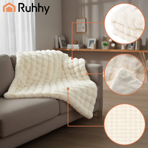 White Blanket 160x100 cm – Soft, Durable, Polyester