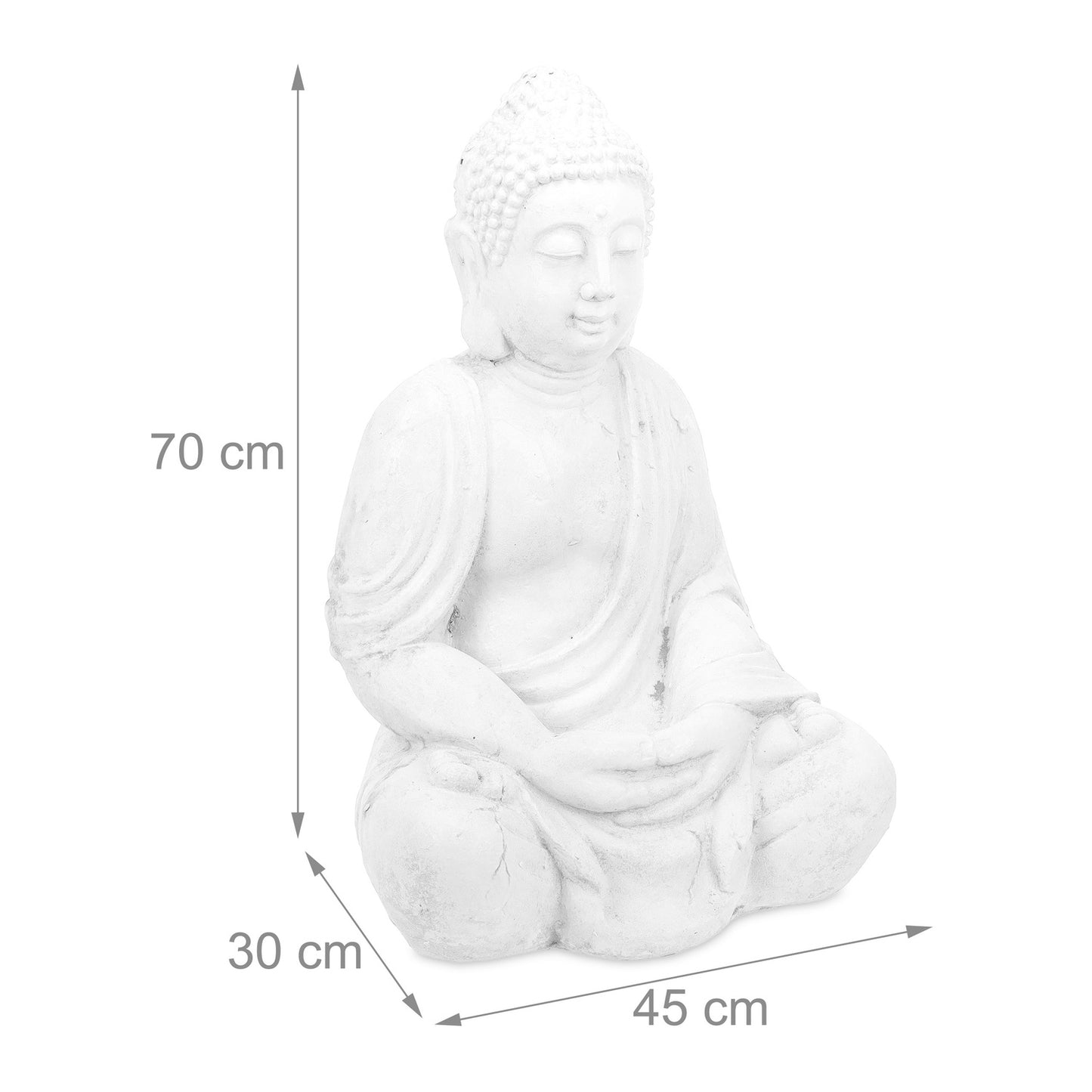 White Buddha figure 70 cm