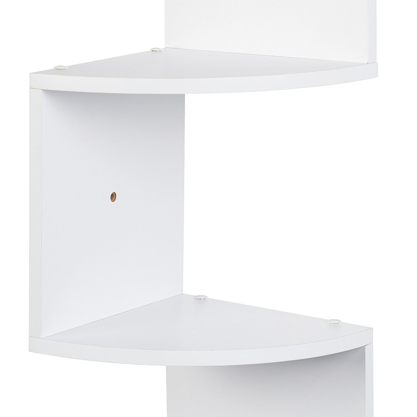 White Corner Shelf with 5 Slots