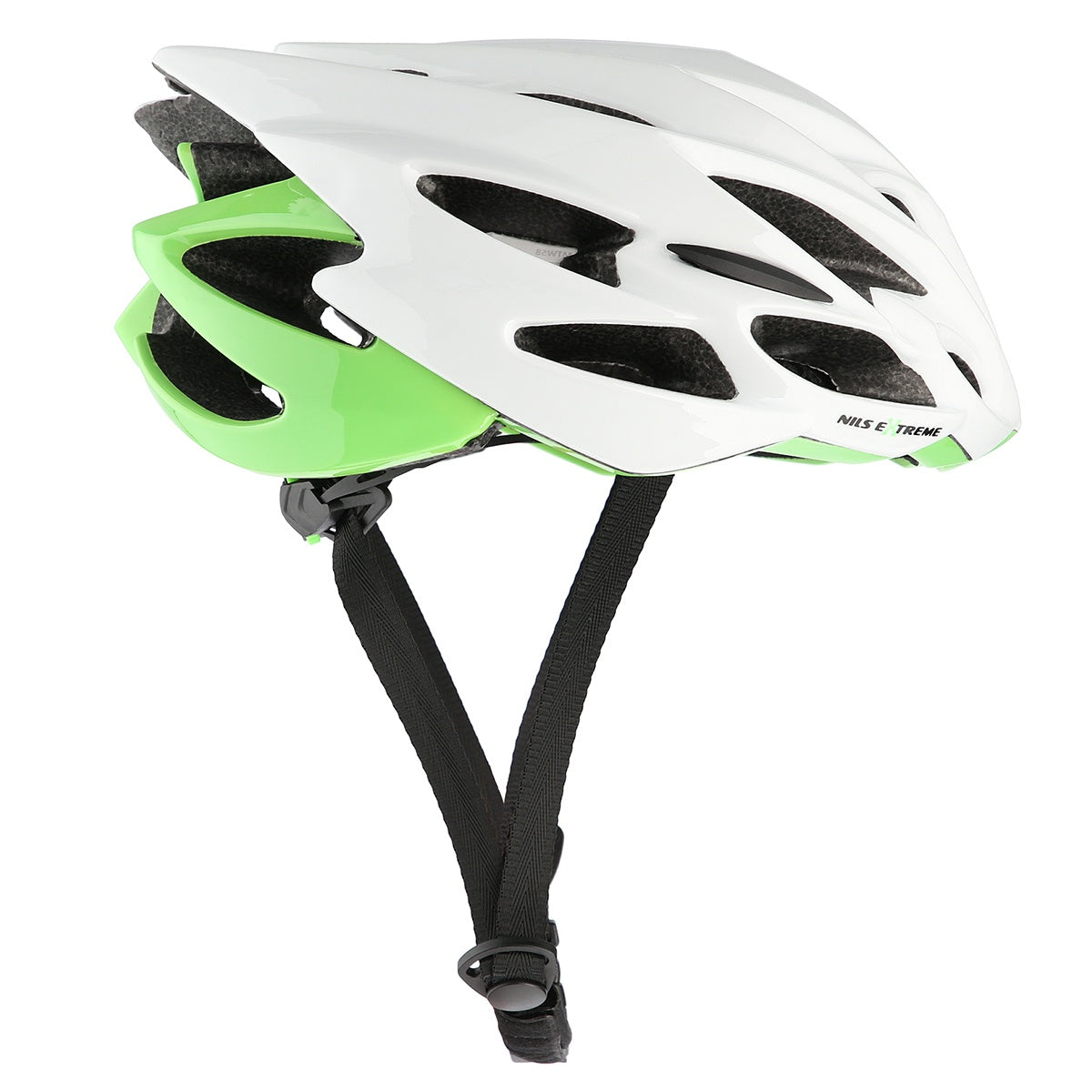 White-Green Size L Helmet, 57-63 cm