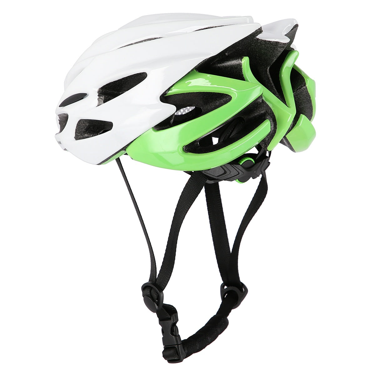 White-Green Size L Helmet, 57-63 cm