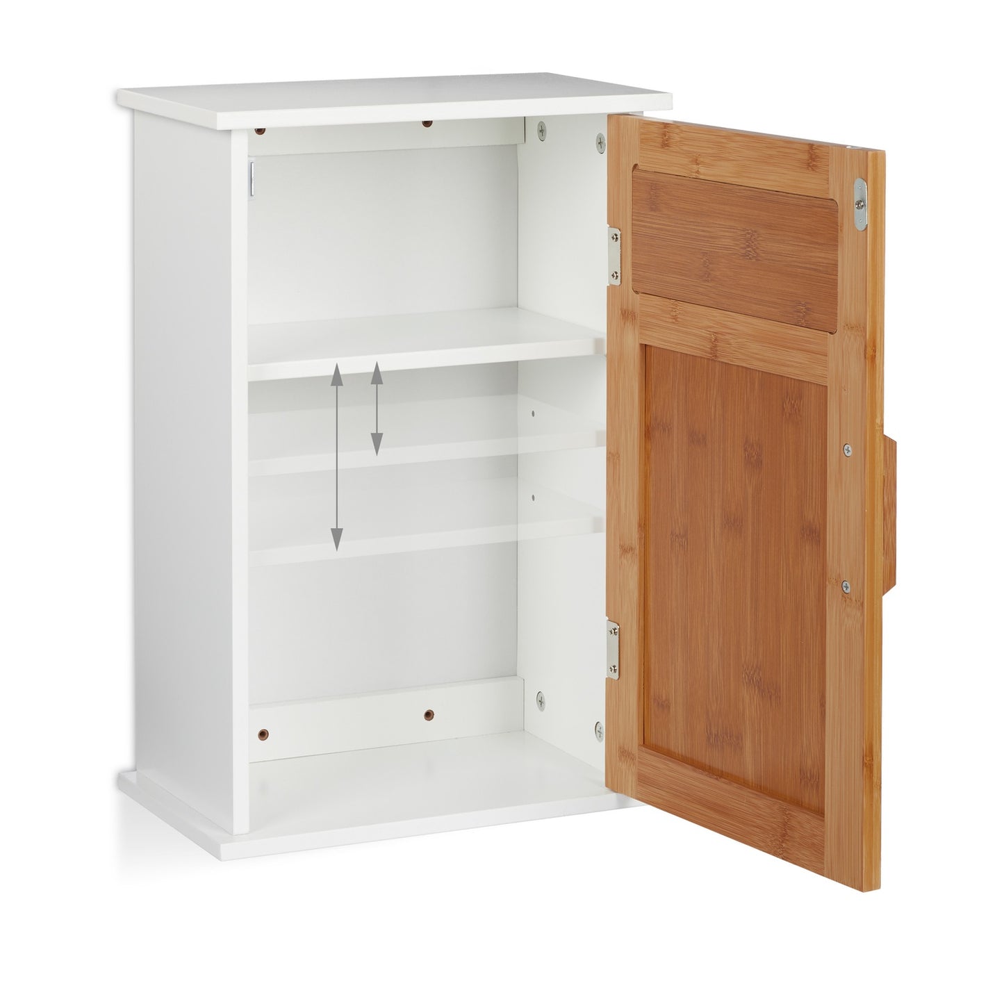 White Hanging Bathroom Cabinet with Door