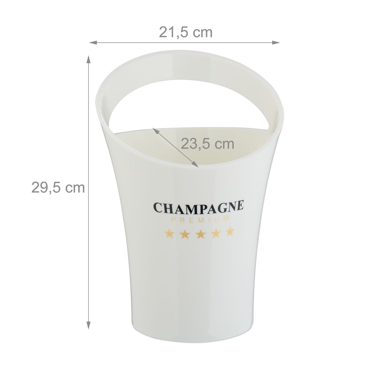 White Ice Bucket for 2 Bottles – Champagne Cooler