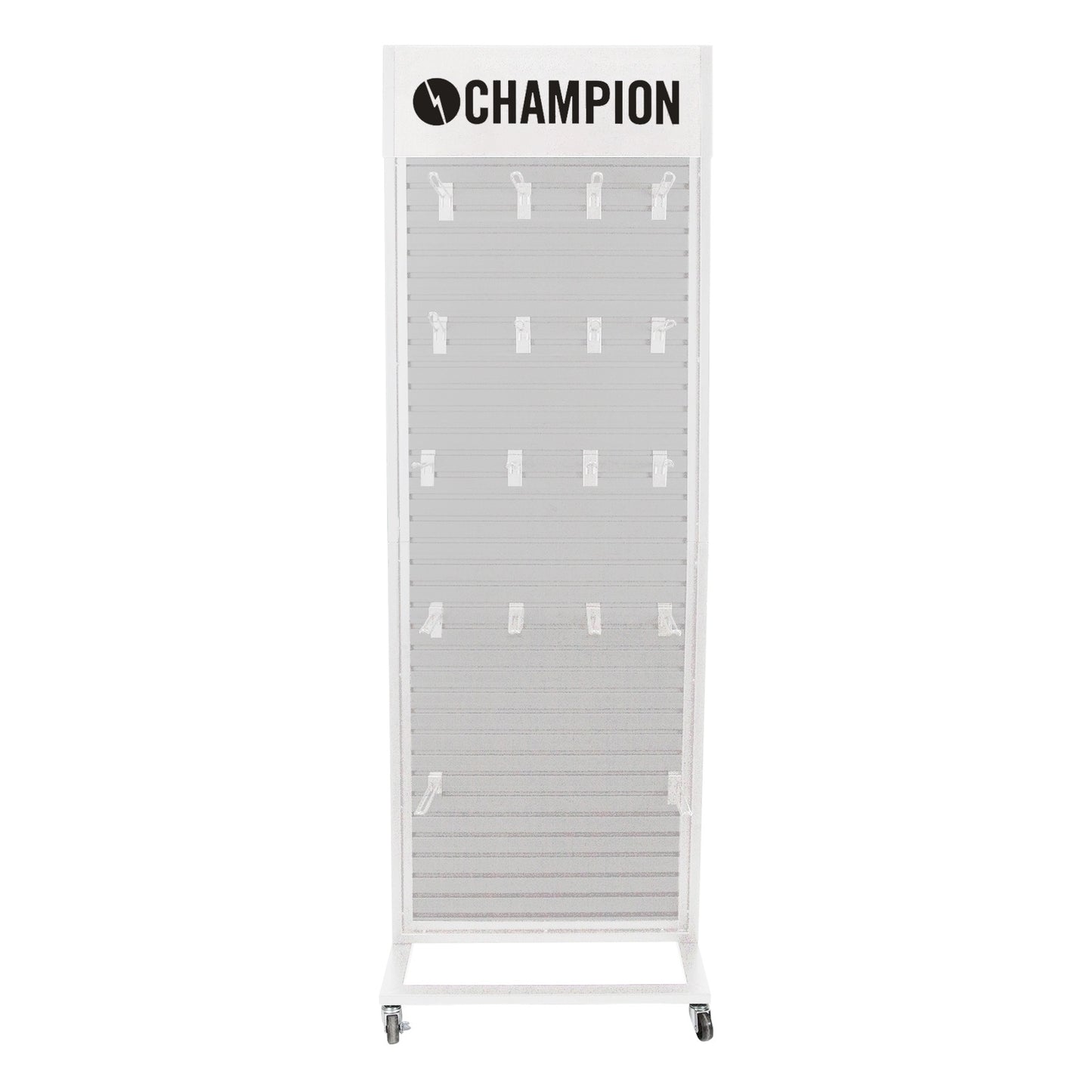 White Metal Stand with Wheels, 600mm