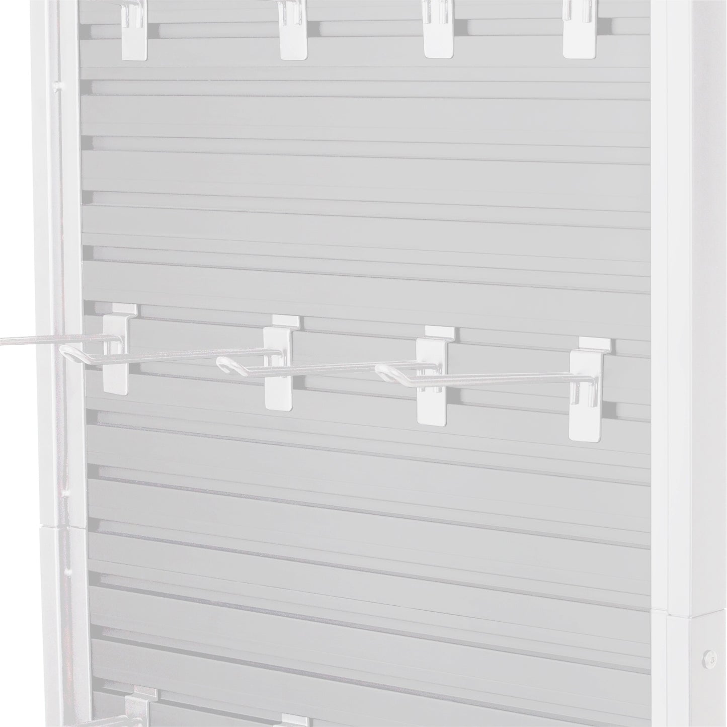 White Metal Stand with Wheels, 600mm