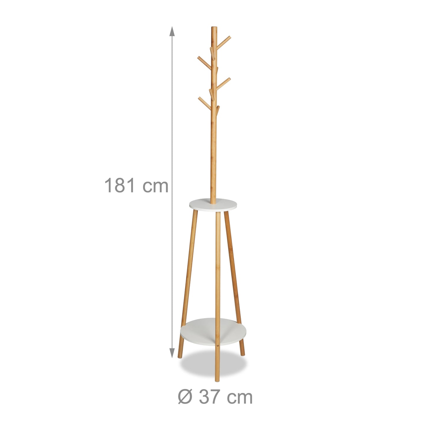 White/Natural Coat Rack