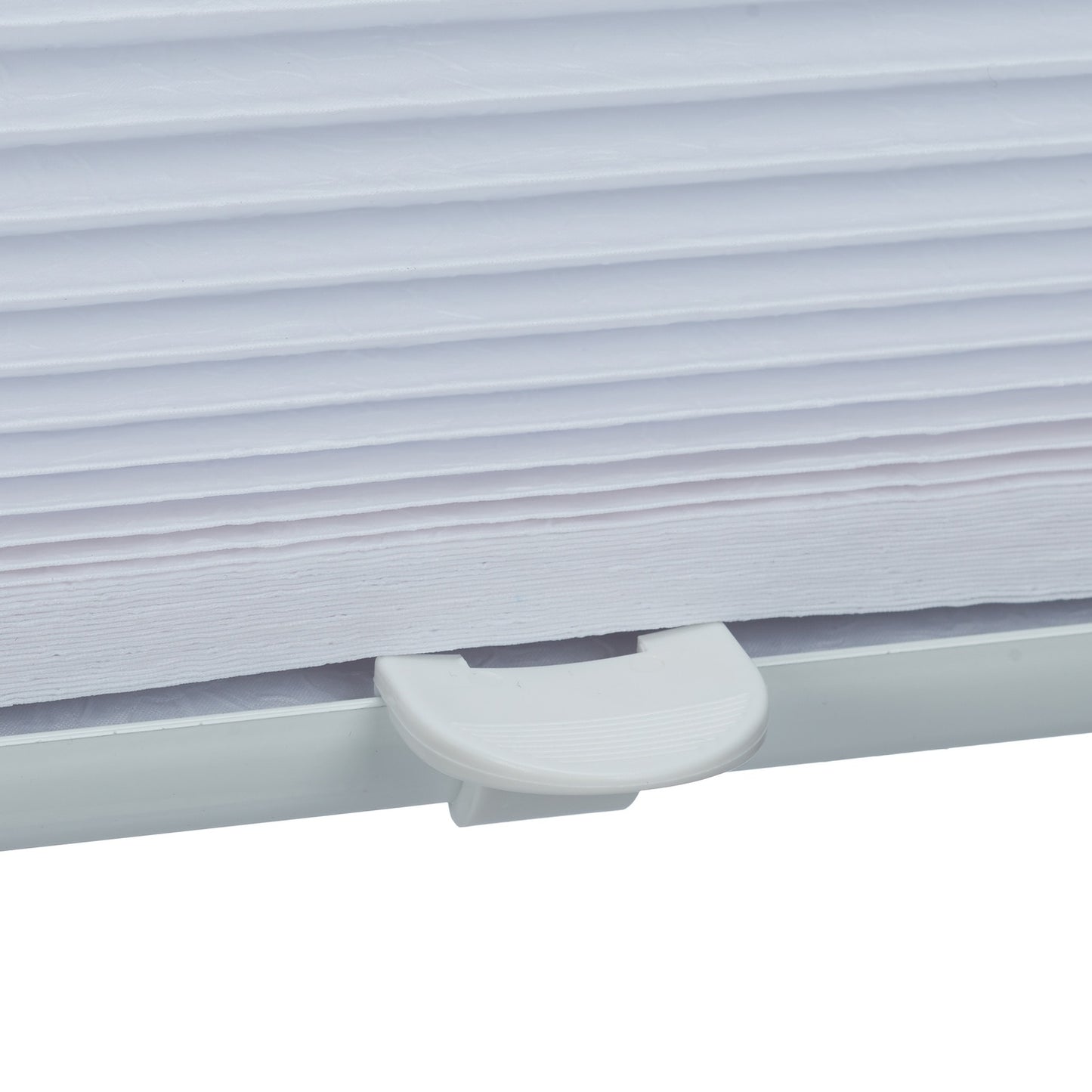 White No-Drill Pleated Blinds, Semi-Transparent