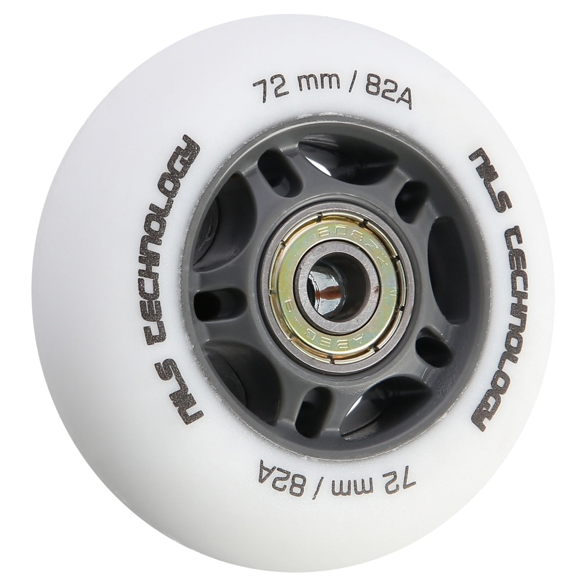 White PU 72x24 82A Wheels & ABEC-9 Bearings Set