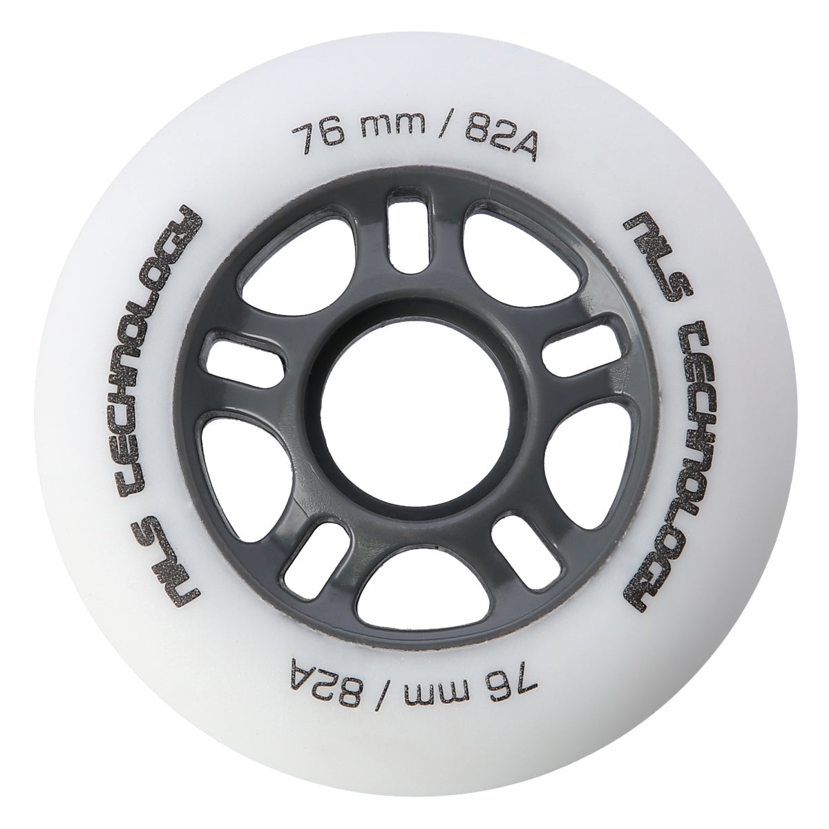 White PU 76x24mm 82A Skate Wheels, Set of 4