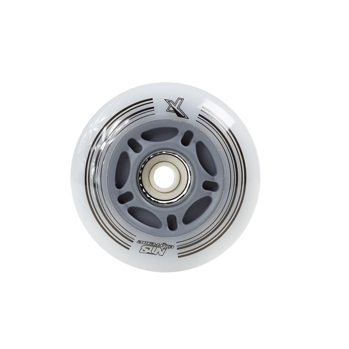 White PU Skate Wheels, 72x24mm, 82A, Set of 4