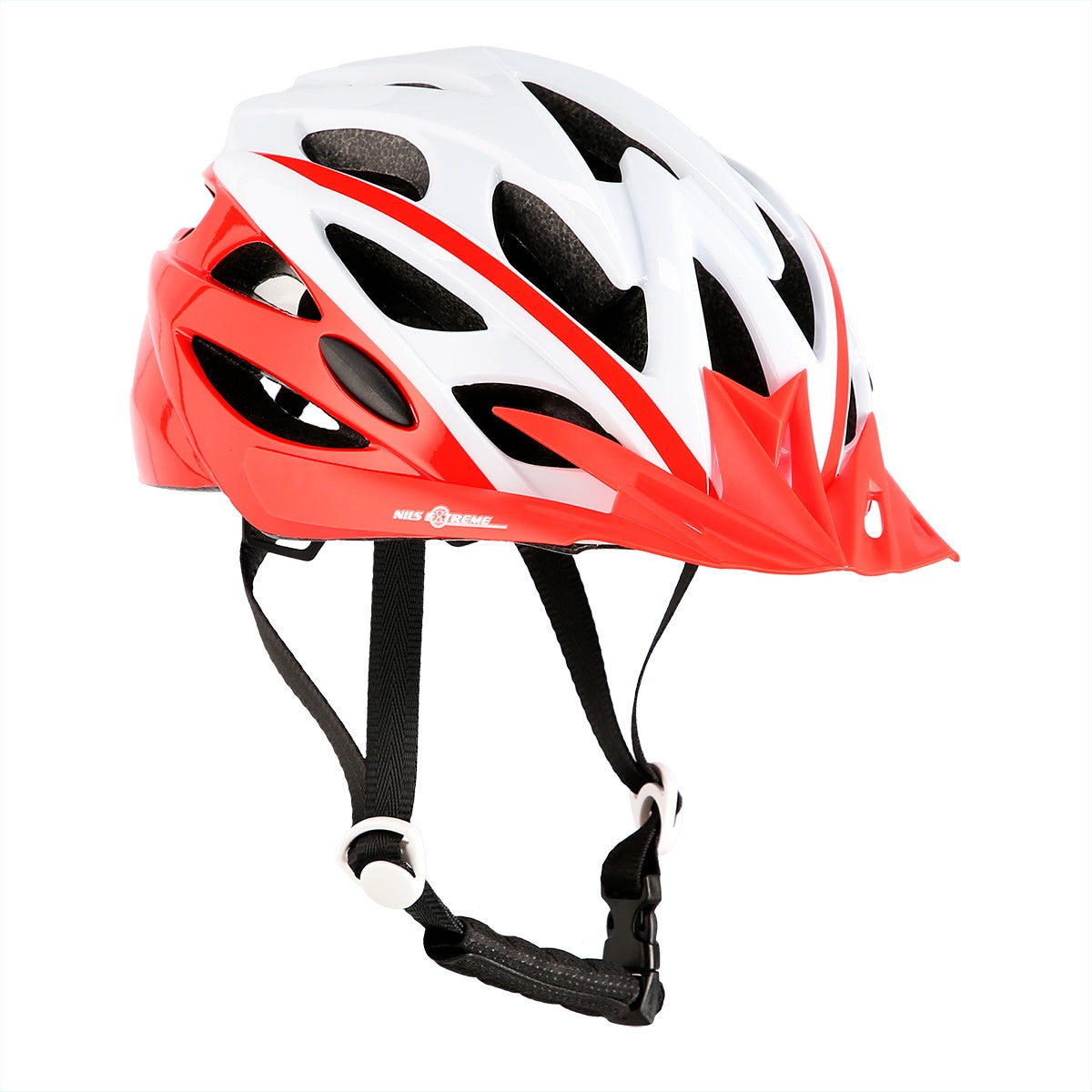 White-Red Size L Helmet, 59-65cm