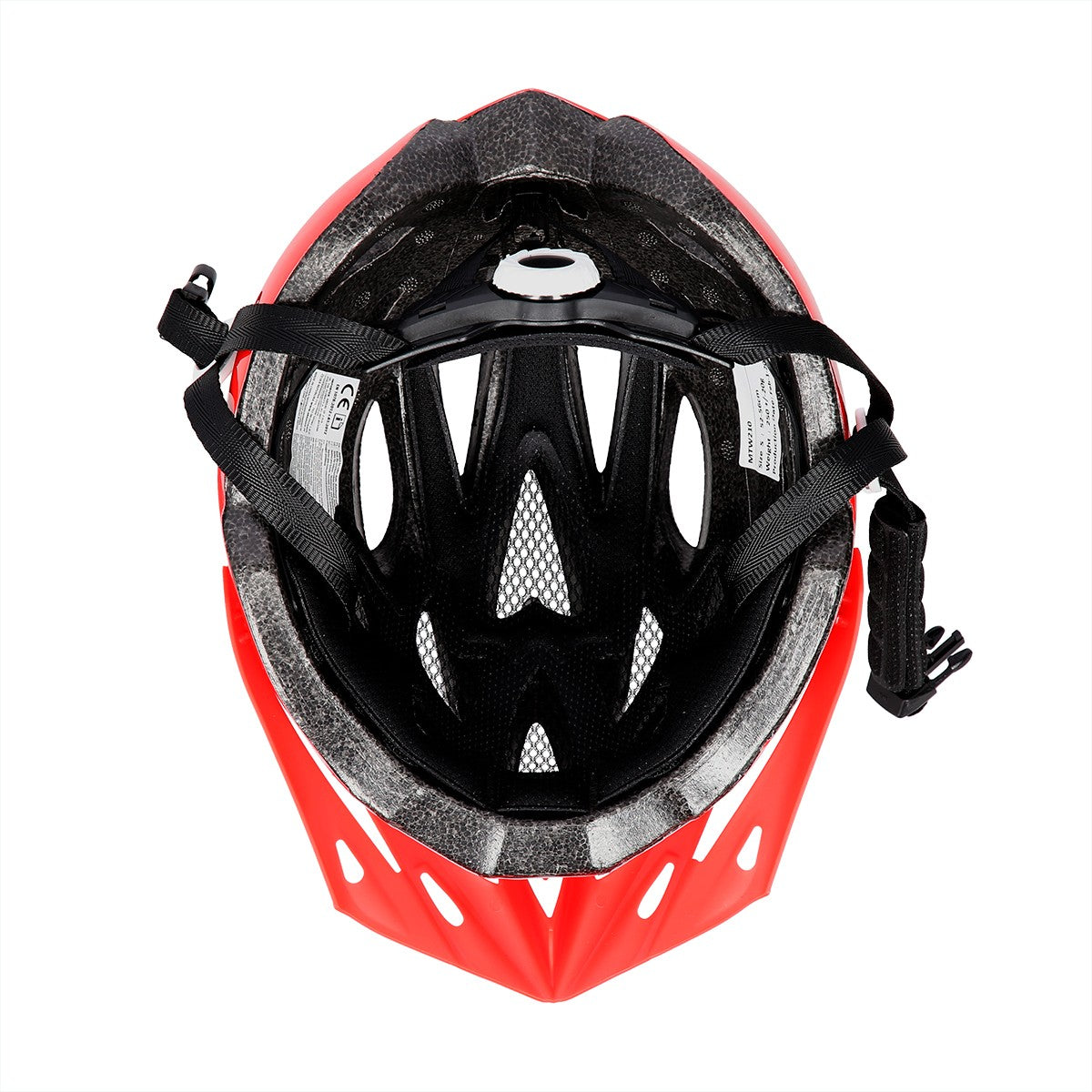 White-Red Size M Helmet, 53-60cm
