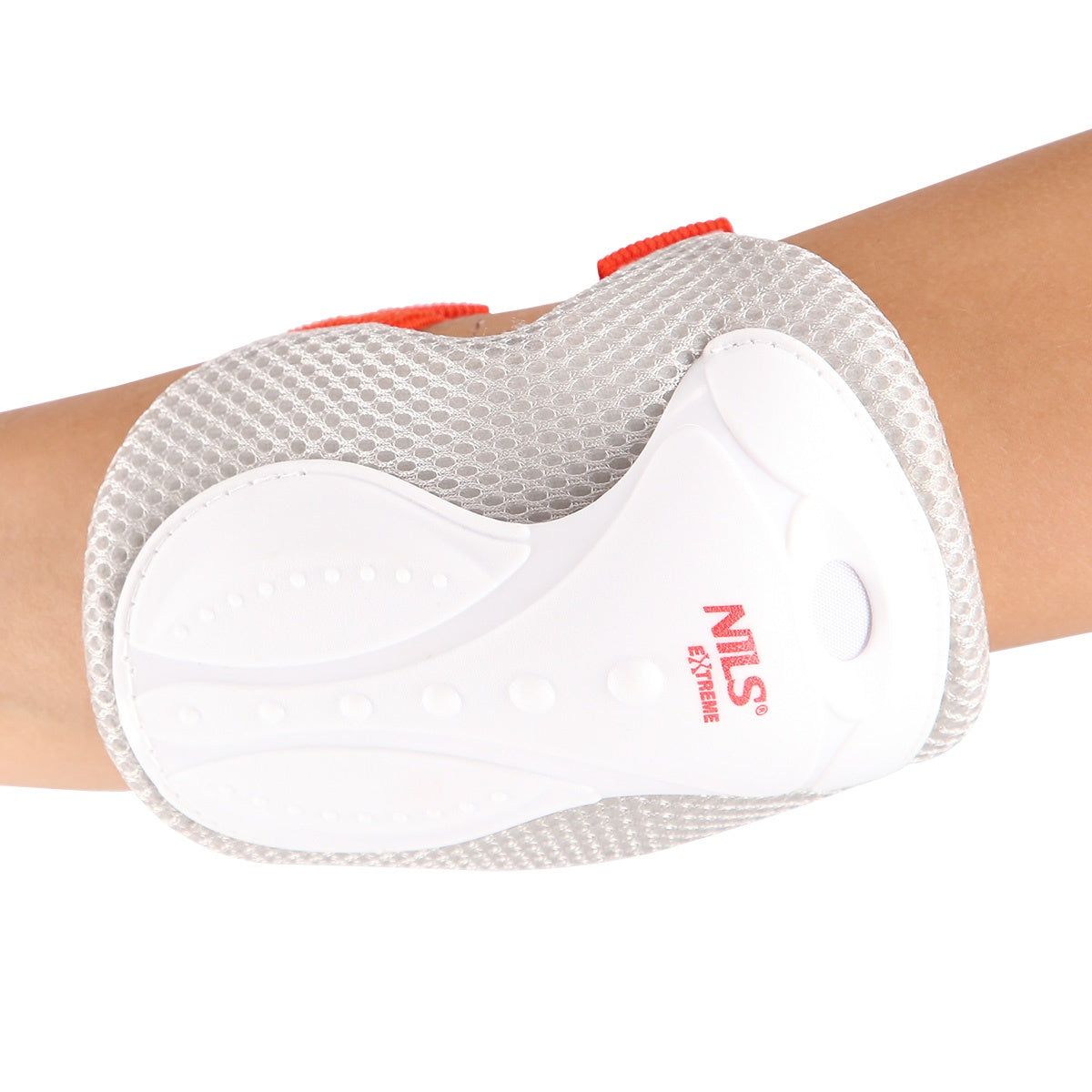 White Size L Knee and Elbow Protectors Set