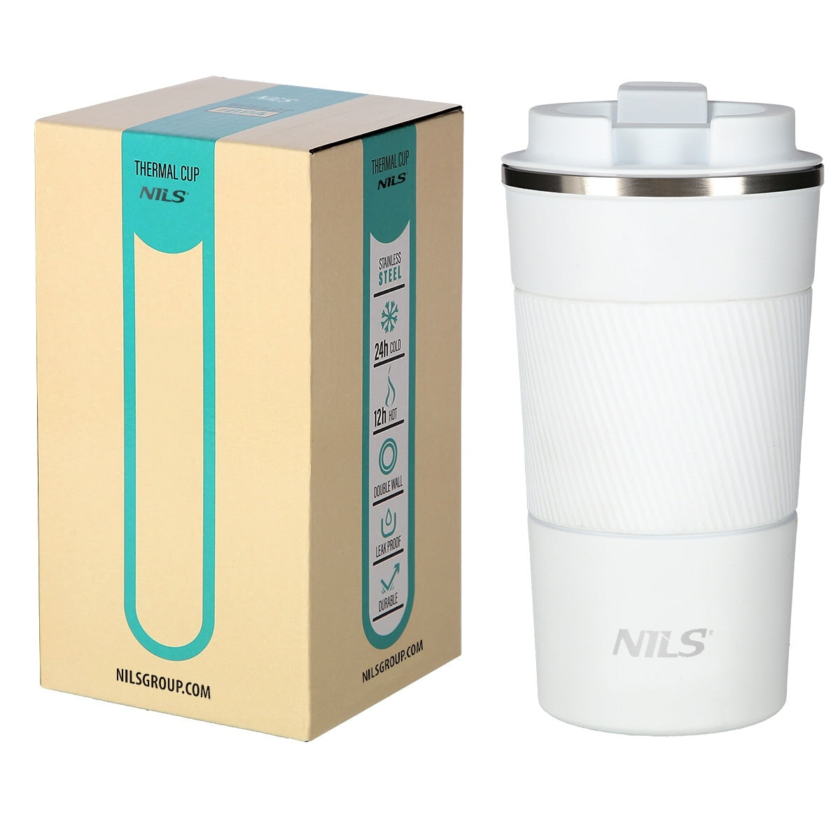White Thermal Cup – Insulated, 9 oz Capacity