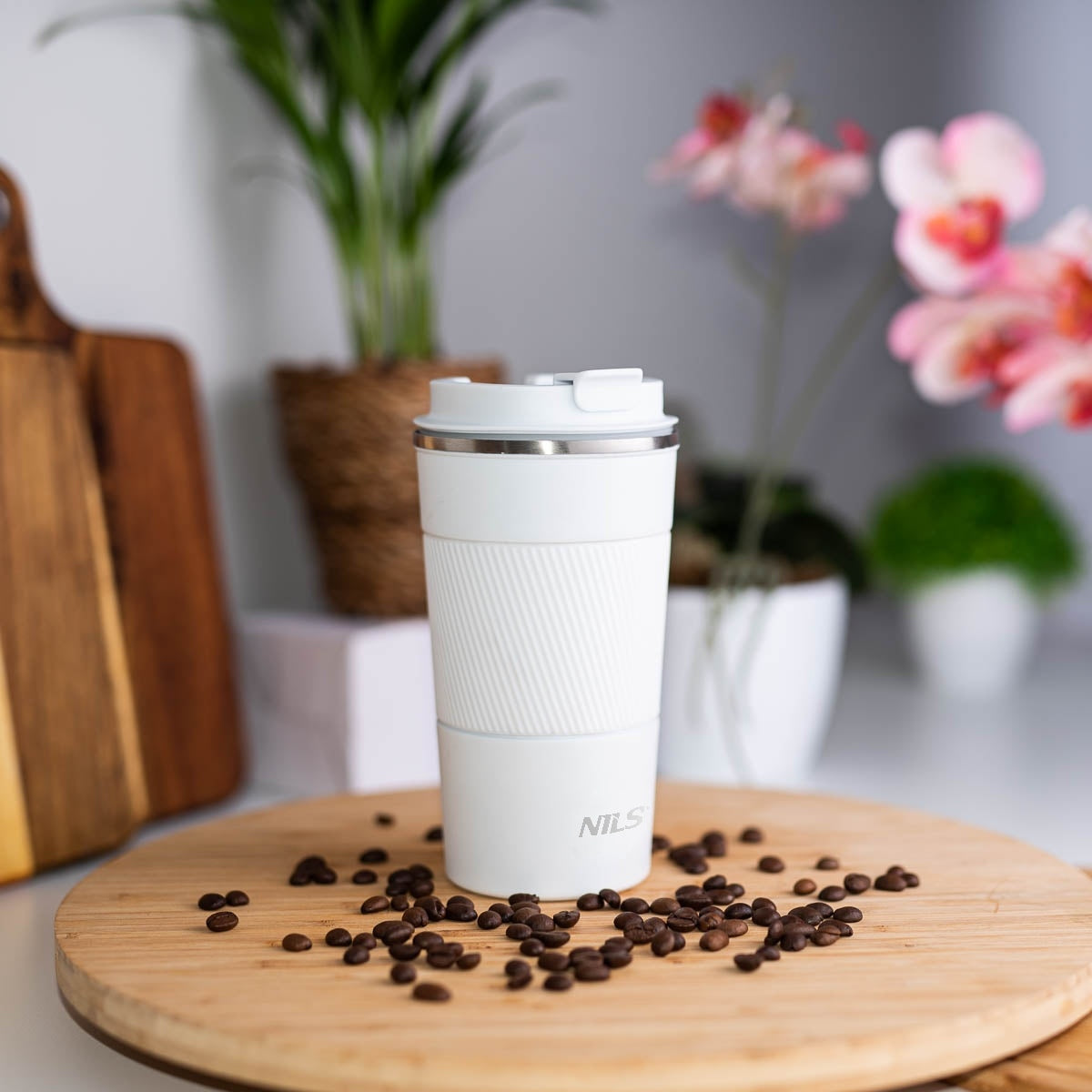 White Thermal Cup – Insulated, 9 oz Capacity