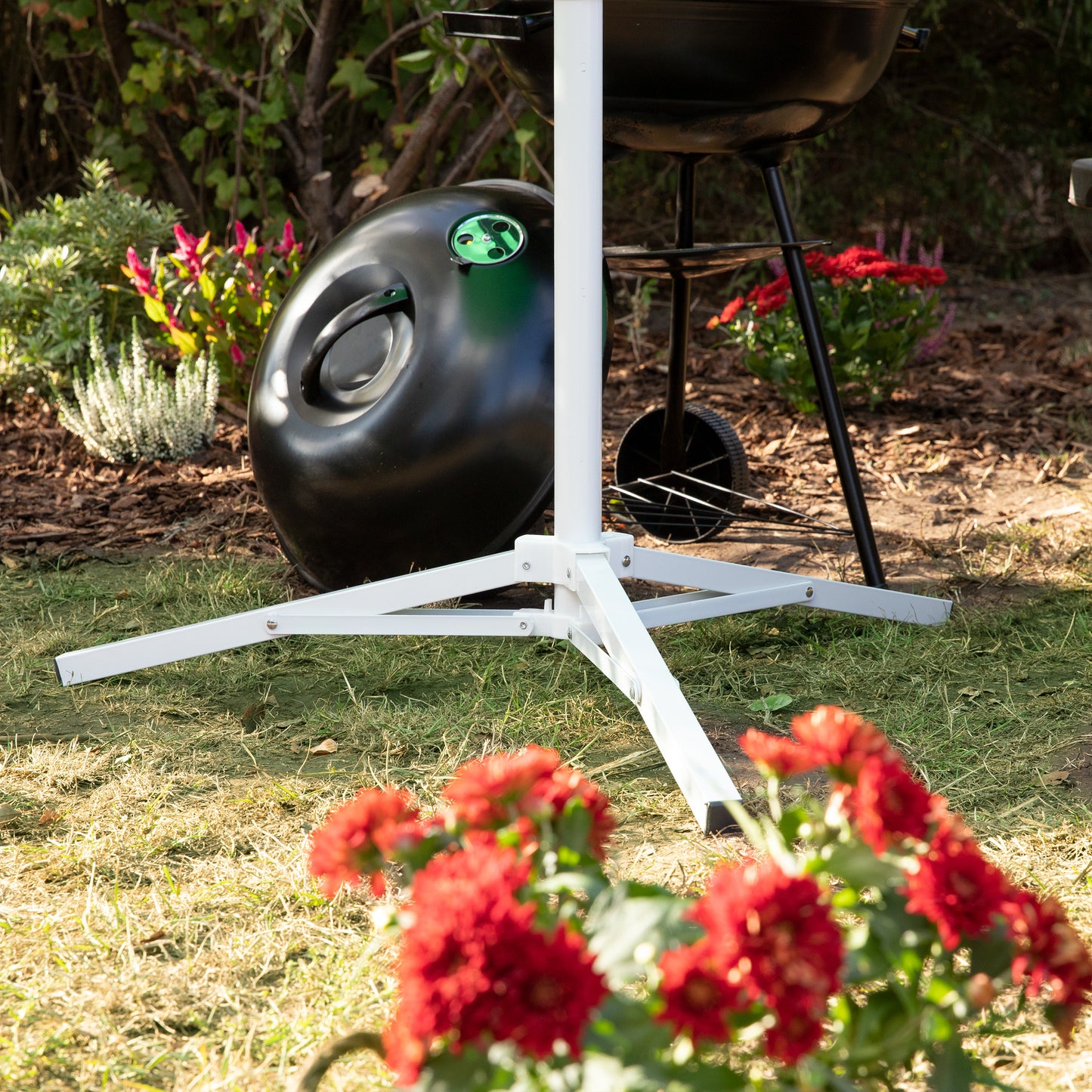 White Tripod Parasol Stand