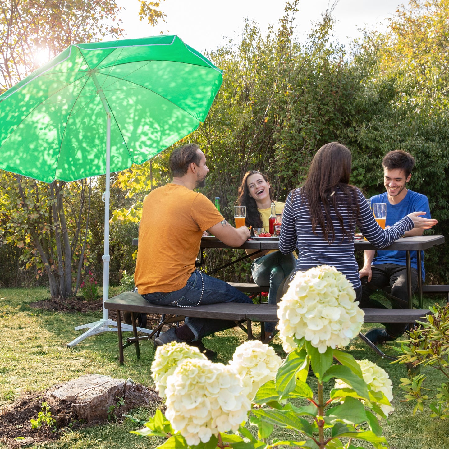 White Tripod Parasol Stand