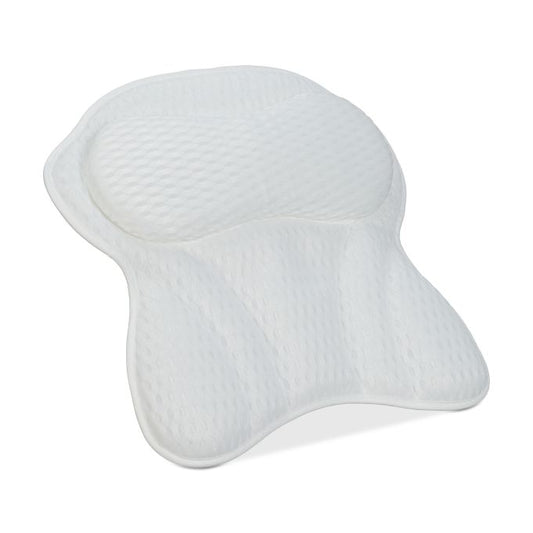 White bath pillow