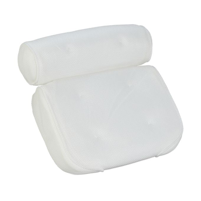 White bath pillow