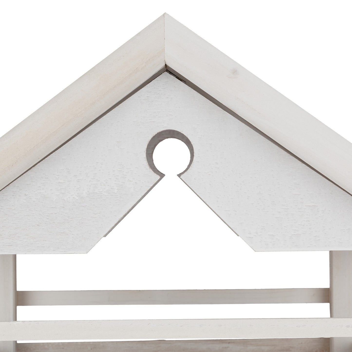 White bird table on post
