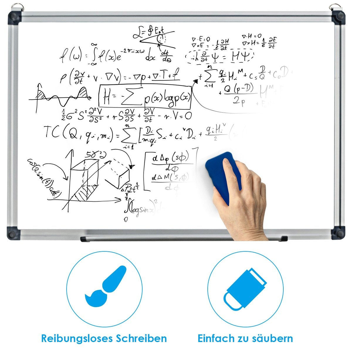 Whiteboard magnetic board writing board wall board memo board with aluminum frame 90 x 60 cm