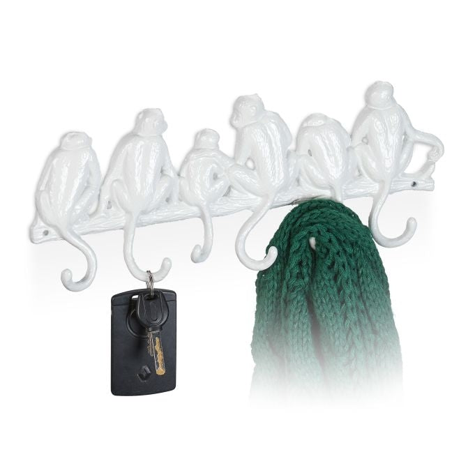 White coat hanger in monkey design