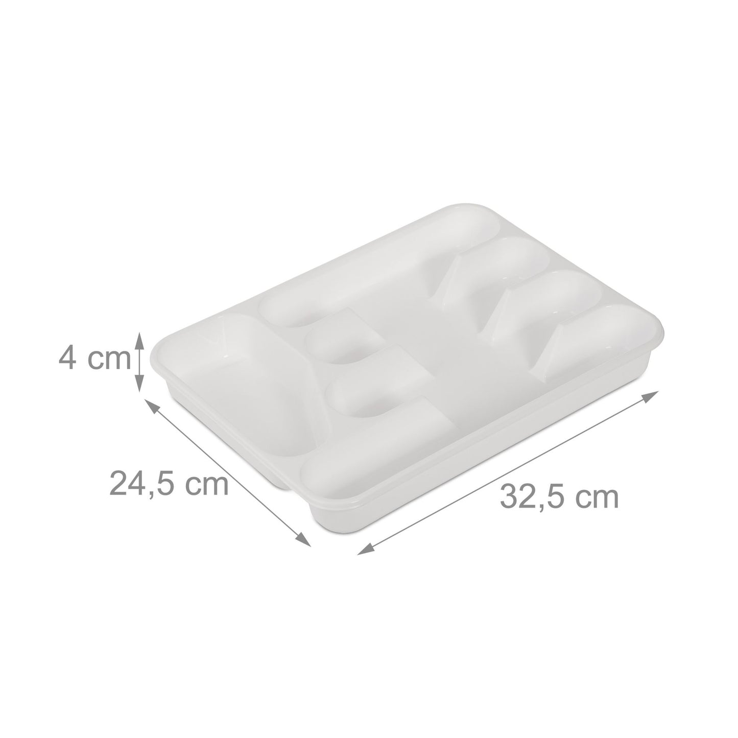 White cutlery tray set of 2