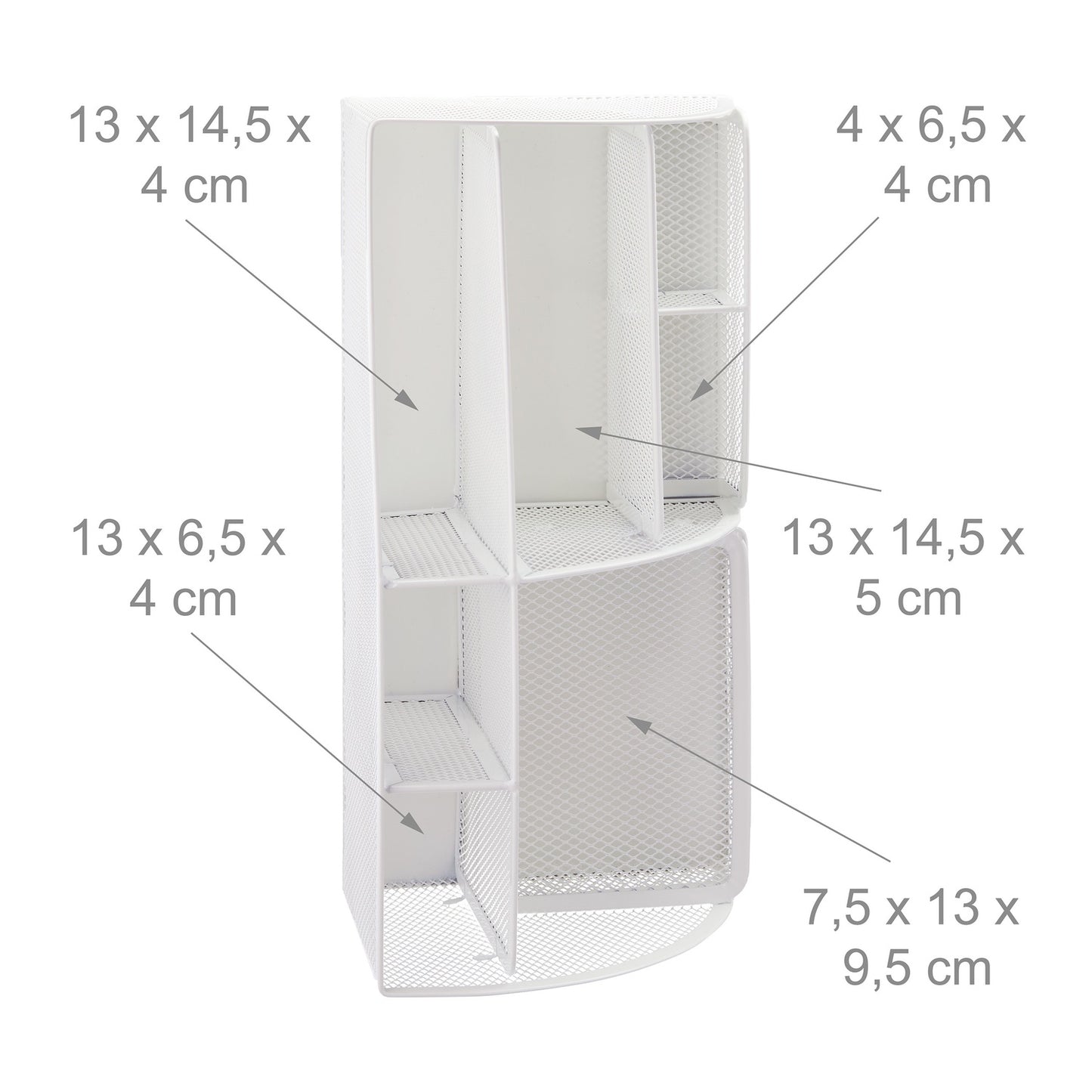 White desk storage